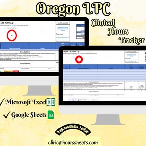 オレゴン州LPC、臨床時間トラッカー、認定プロフェッショナルカウンセラー登録インターンの監督ログ - カウンセリング卒業記念品