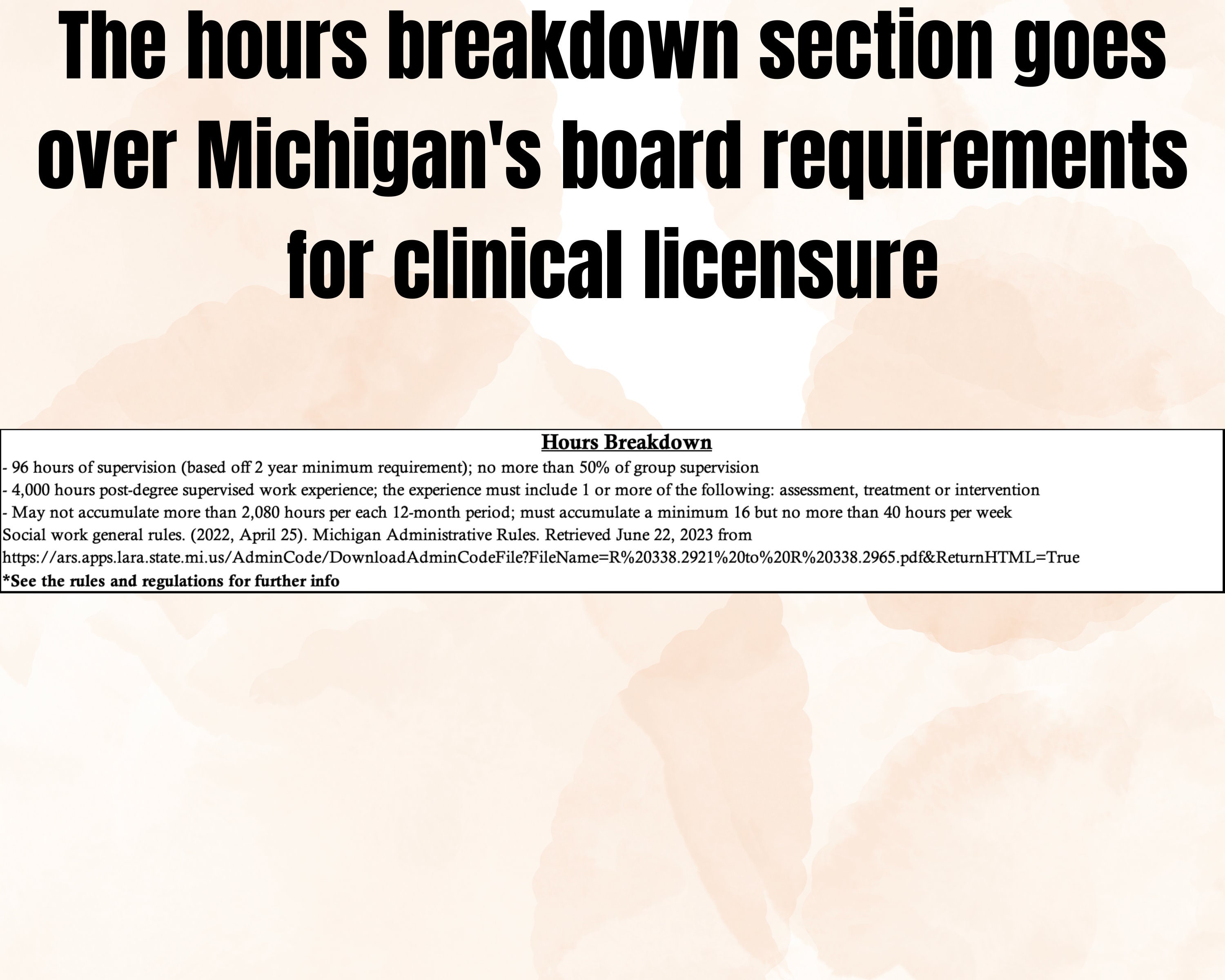 Michigan LMSW, Clinical Hours Tracker, Clinical Supervision Tools