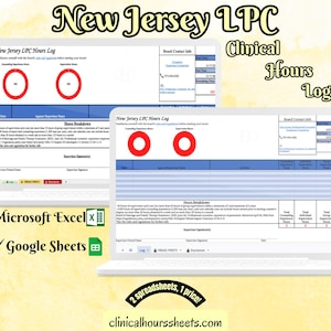 Registro de horas clínicas y supervisión para consejeros asociados licenciados de Nueva Jersey - Regalo de graduación en consejería