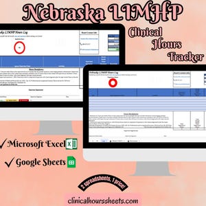 Nebraska LIMHP, Clinical Hours Tracker, Supervision Log for Provisional Mental Health Practitioner - Counseling Graduation Gift