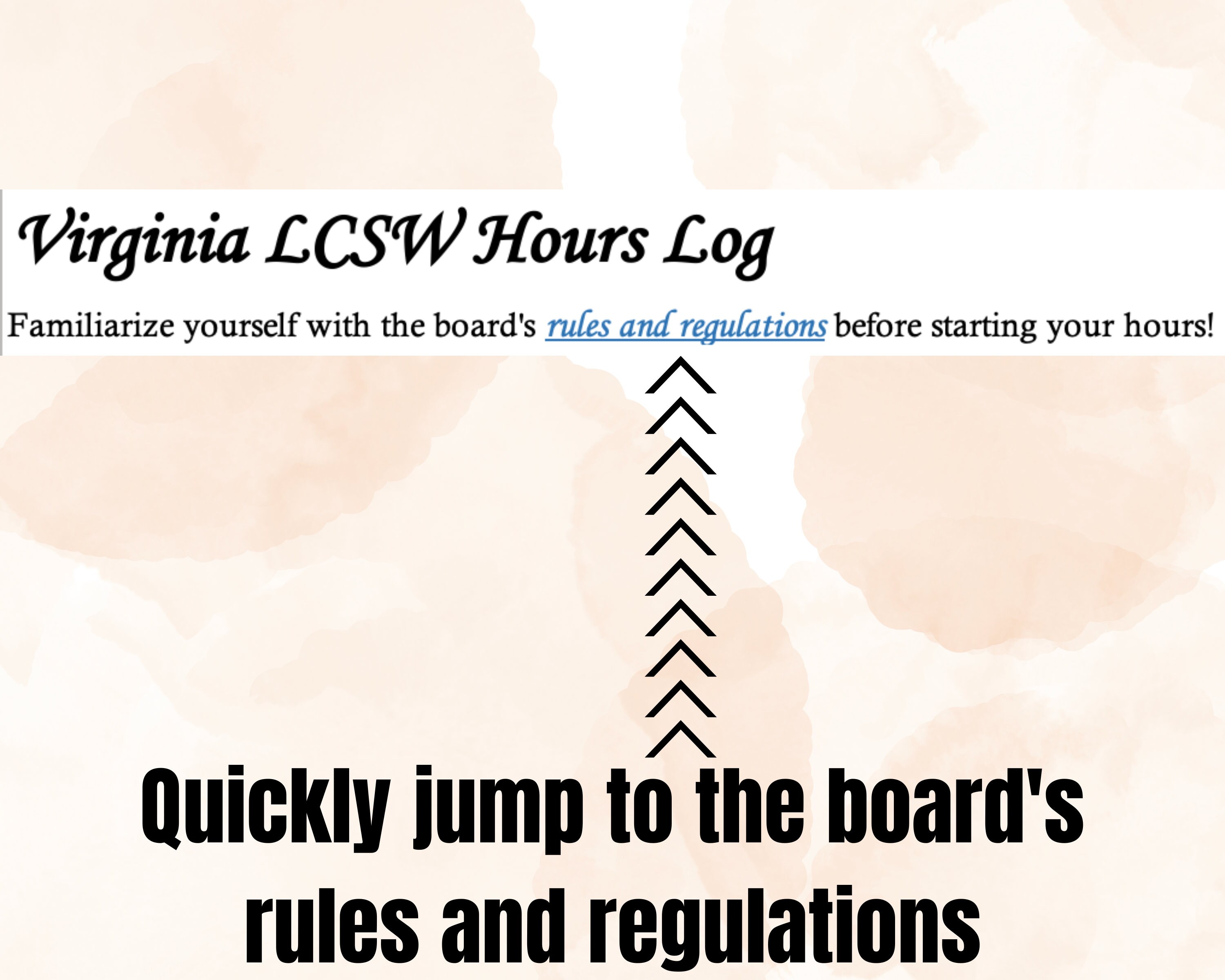 Virginia, LCSW Hour Tracker, Clinical Hours Log, Clinical Supervision