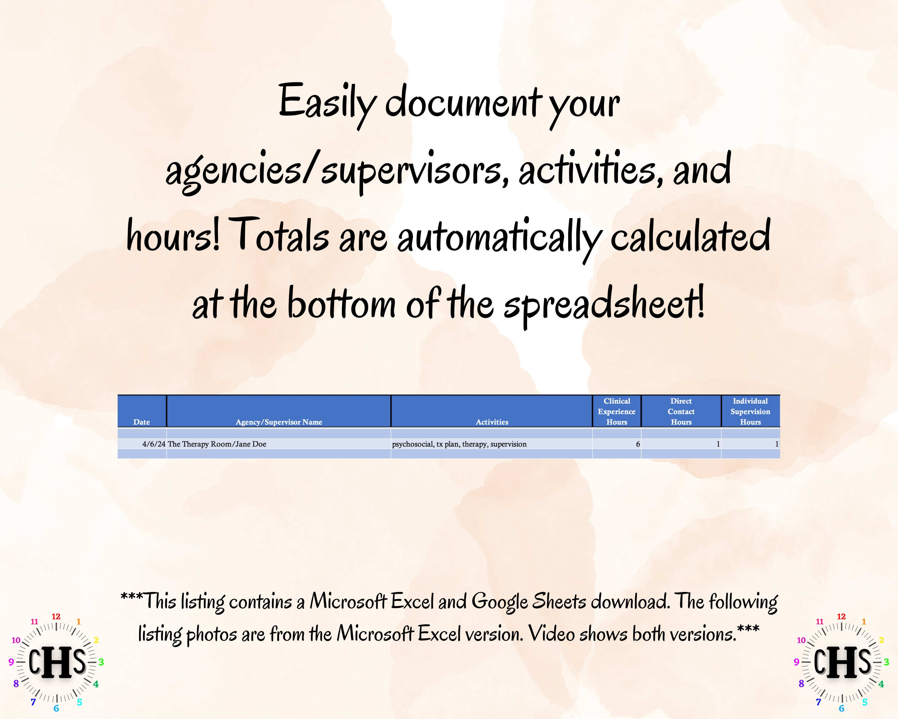 Wyoming LPC, Clinical Hours Tracker, Supervision Log for Provisional