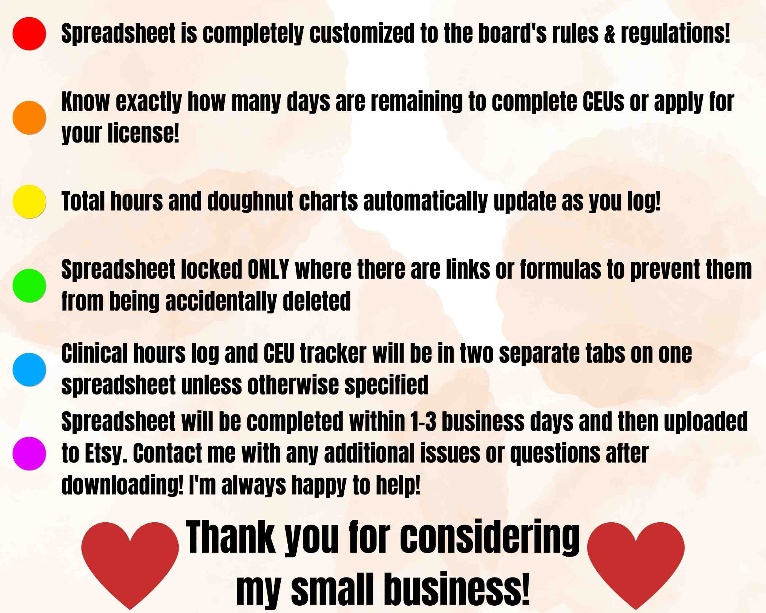 Clinical Hours Log & CEU Tracker Bundle Clinical Hours Etsy