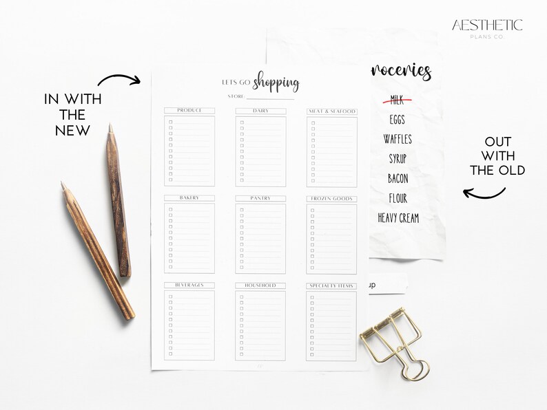 Printable Grocery Shopping Checklist, Printable Household Shopping ...