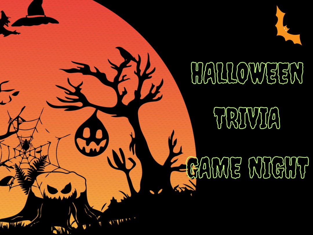Halloween Trivia Night Printable Games Halloween Trivia Etsy