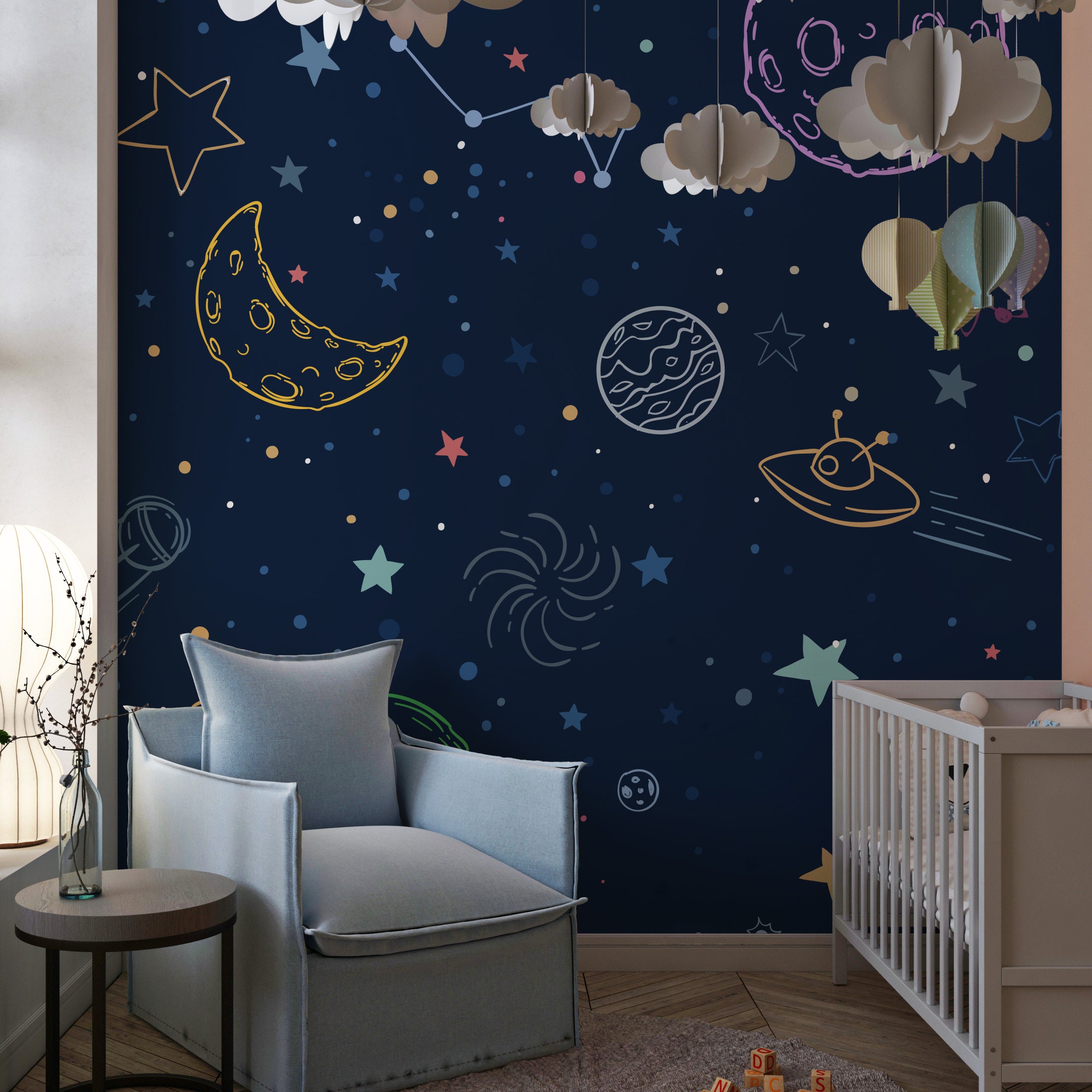 Space Wallpaper Peel and Stick Wallpaper Removable - Etsy