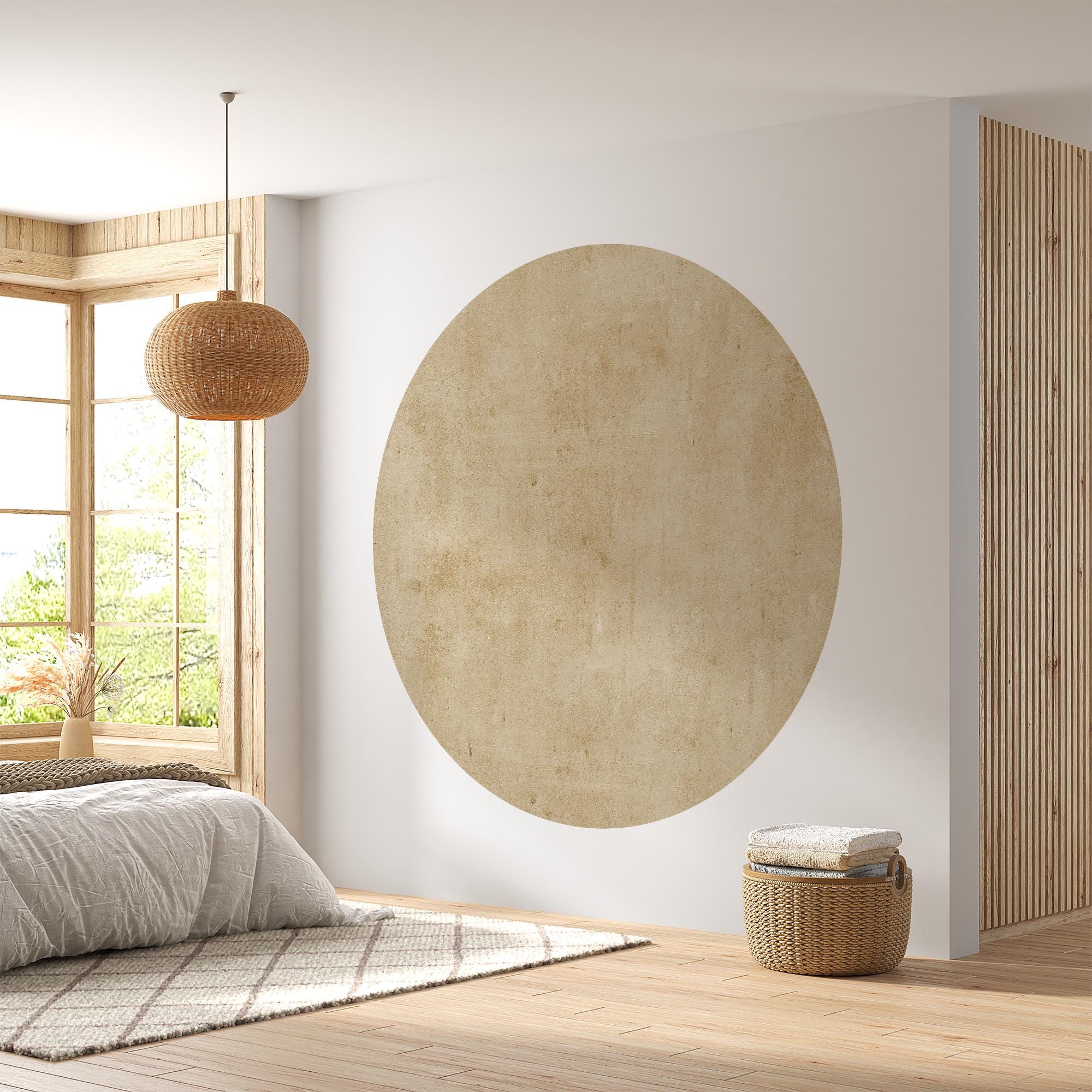 Red Wall Sticker Geometric Red Circle Wall Decal: Colorblock Nursery Mural Circle ...