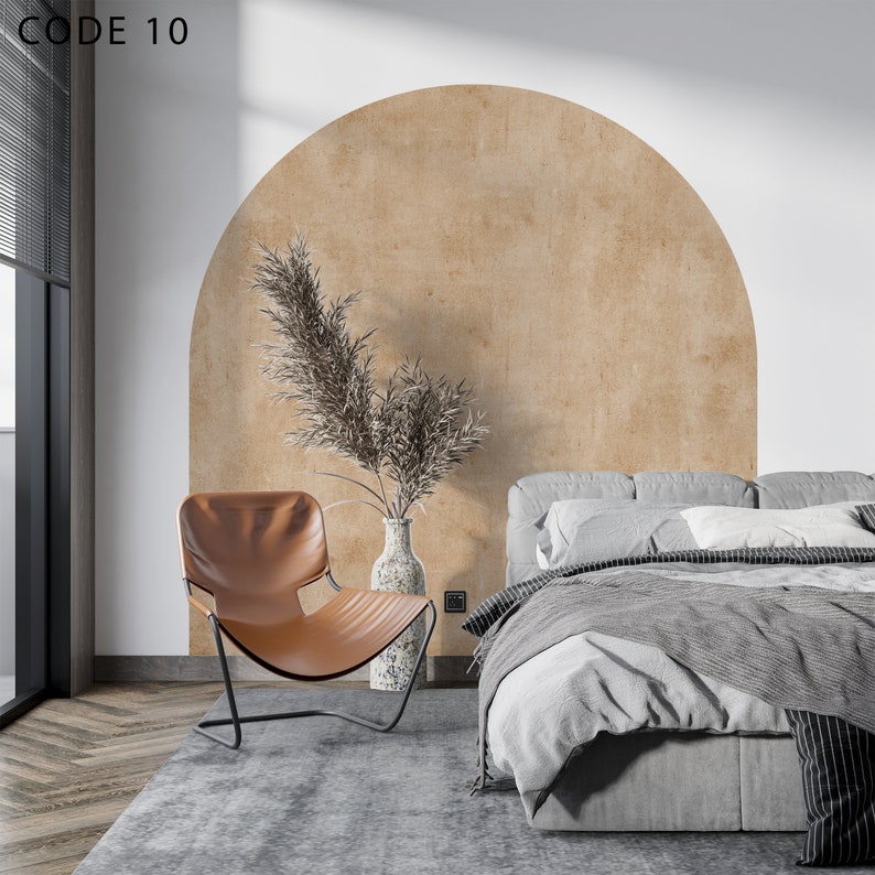 Sticker mural arche coloré, Sticker mural arche, Sticker mural arche, Sticker mural color block, Sticker mural chambre à coucher, arche de lit violette, décoration arche image 7