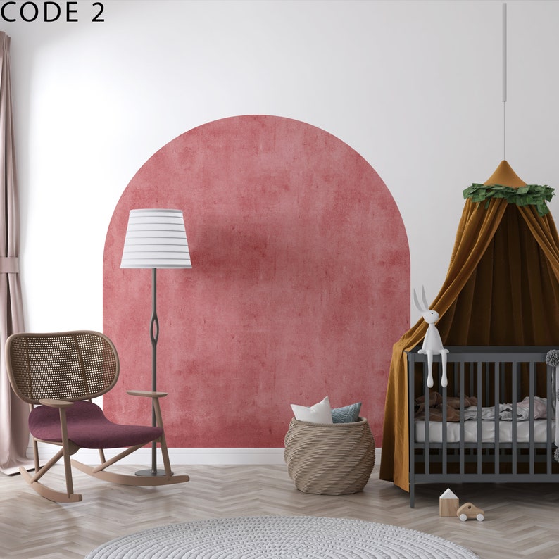 Sticker mural arche coloré, Sticker mural arche, Sticker mural arche, Sticker mural color block, Sticker mural chambre à coucher, arche de lit violette, décoration arche image 3