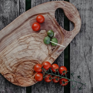 Olive wood cutting / serving board with juice groove, Multi purpose board