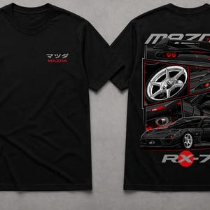 Limited Edition Mazda RX-7 Tee – JDM FD3S Rotary Streetwear | Exclusive Front &
