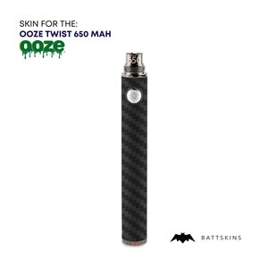 OOZE Twist 510 Thread 650 mAh  Skin | Carbon Fiber 3D Skin *SKIN ONLY* | No Device Included - Wrap Only (2 Pack)