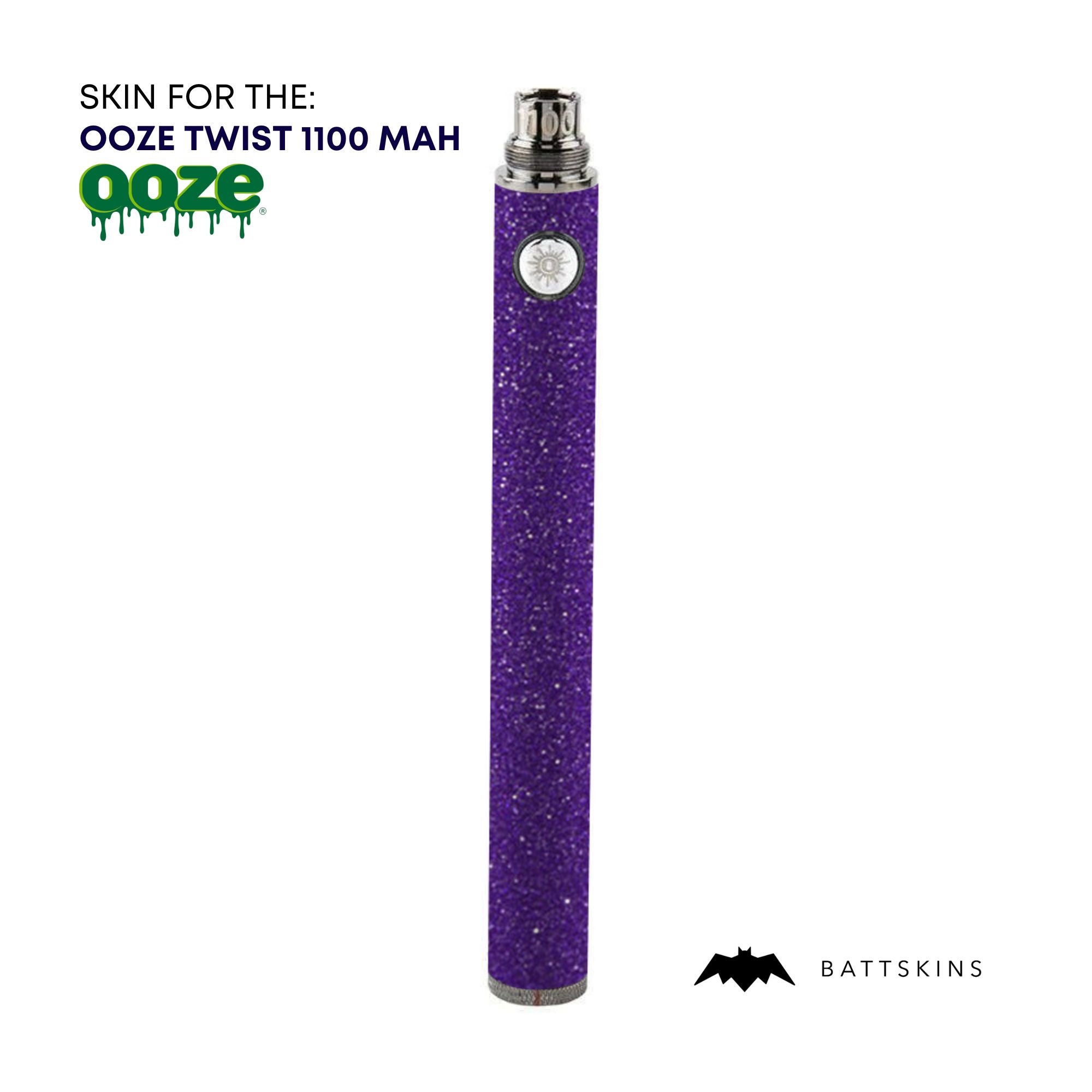 OOZE Twist 510 Thread 1100 mAh Skin Purple Shimmer 3D Skin *SKIN ONLY*  No Device Included Wrap Only (2 Pack)