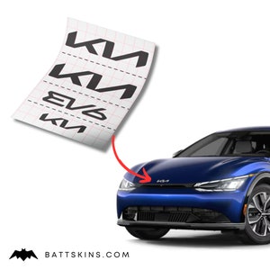 2022+ EV6 Overlay Logo Decals | 4 Logo Decals | Available in 42 Colors