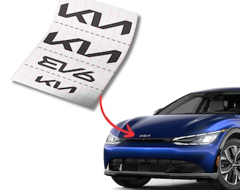 2022+ EV6 Overlay Logo Decals | 4 Logo Decals | Available in 42 Colors