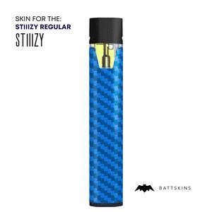 STIIIZY Blue Carbon Fiber 3D Skin *SKIN ONLY* | No Device Included - Wrap Only (2 Pack)