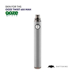 OOZE Twist 510 Thread 650 mAh  Skin | Silver Shimmer 3D Skin *SKIN ONLY* | No Device Included - Wrap Only (2 Pack)