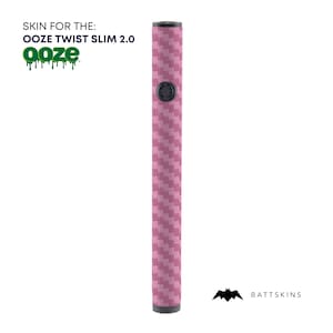 OOZE Twist Slim 2.0 Pink Carbon Fiber 3D Skin *SKIN ONLY* | No Device Included - Wrap Only (2 Pack)