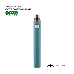 OOZE Twist 510 Thread 650 mAh Battery Skin | Baby Blue Shimmer 3D Skin *SKIN ONLY* (2 Pack)