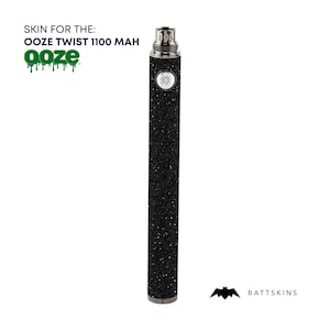 OOZE Twist 510 Thread 1100 mAh  Skin | Black Shimmer 3D Skin *SKIN ONLY* | No Device Included - Wrap Only (2 Pack)