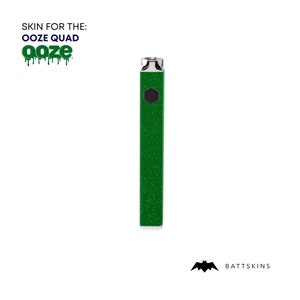 OOZE QUAD Flex Temp Green 3D Shimmer Skin *Skin Only* | No Device Included - Wrap Only (2 Pack)