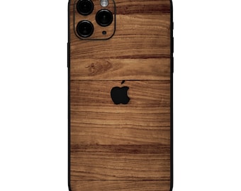 Wood Grain Premium Vinyl Skins for your iPhone - Skin Wraps for Edge-to-Edge Protection – Made in USA (Wood Grain)