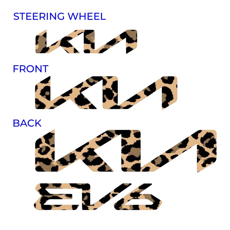 KIA EV6 VINYL DECALS Logo Decals Shimmer & Carbon Fiber Etsy