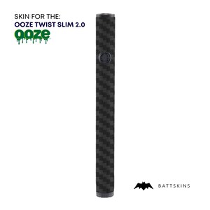 OOZE Twist Slim 2.0 Black Carbon Fiber 3D Skin *SKIN ONLY* | No Device Included - Wrap Only (2 Pack)