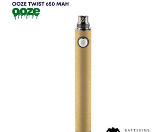 OOZE Twist 510 Thread 650 mAh Skin | Złoty połysk 3D Skin *TYLKO SKÓRA* | Urządzenie nie jest dołączone – tylko opakowanie (2 sztuki)