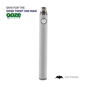 OOZE Twist 510 Thread 1100 mAh  Skin | Silver Shimmer 3D Skin *SKIN ONLY* | No Device Included - Wrap Only (2 Pack)