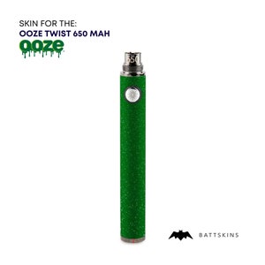 OOZE Twist 510 Thread 650 mAh Skin | Green Shimmer 3D Skin *SKIN ONLY* | No Device Included - Wrap Only (2 Pack)