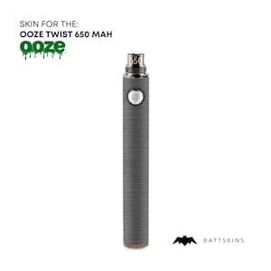 OOZE Twist 510 Thread 650 mAh Skin | Brushed Metallic 3D Skin *SKIN ONLY* | No Device Included - Wrap Only (2 Pack)