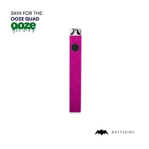 OOZE QUAD Flex Temp Battery 3D Fuchsia Shimmer Skin *Skin Only* (2 Pack)