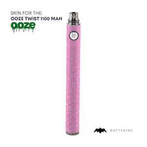 OOZE Twist 510 Thread 1100 mAh  Skin | Pink Shimmer 3D Skin *SKIN ONLY* | No Device Included - Wrap Only (2 Pack)