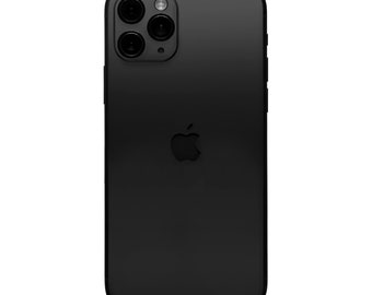 Black Matte Premium Vinyl Skins for your iPhone - Skin Wraps for Edge-to-Edge Protection – Made in USA (Black Matte)