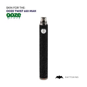 OOZE Twist 510 Thread 650 mAh  Skin | Black Shimmer 3D Skin *SKIN ONLY* | No Device Included - Wrap Only (2 Pack)