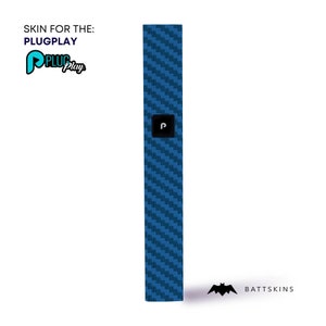 PLUGPLAY®  Blue Carbon Fiber 3D Skin *SKIN ONLY* | No Device Included - Wrap Only (2 Pack)