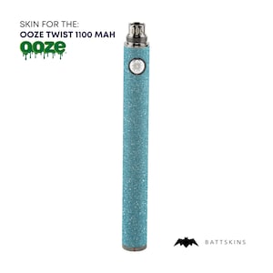 OOZE Twist 510 Thread 1100 mAh  Skin | Baby Blue Shimmer 3D Skin *SKIN ONLY* | No Device Included - Wrap Only (2 Pack)