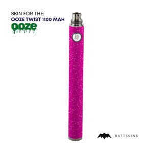 OOZE Twist 510 Thread 1100 mAh  Skin | Fuchsia Shimmer 3D Skin *SKIN ONLY* | No Device Included - Wrap Only (2 Pack)