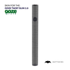 OOZE Twist Slim 2.0 Gray Brushed Metallic 3D Skin *SKIN ONLY* | No Device Included - Wrap Only (2 Pack)