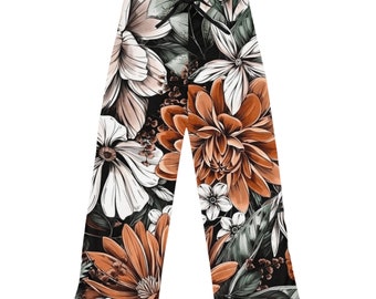 Moody Floral Women's Pajama Pants (AOP)