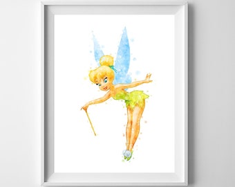 ディズニー　ティンカーベルのアート絵画 ディズニー絵画 ティンカーベル&ピーターパン/ネバーランドを飛ぶ 作品