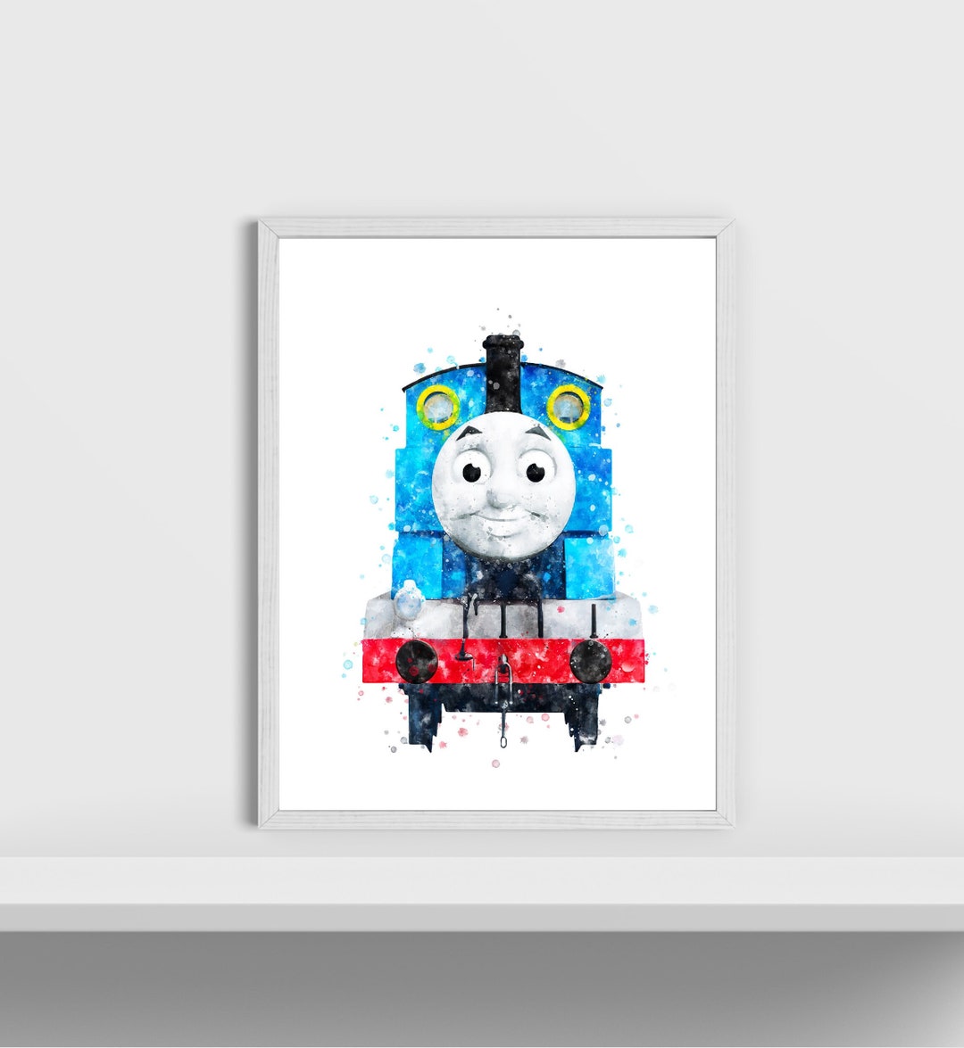 Thomas the Tank Engine Print Train Wall Art Thomas the Train Watercolor ...