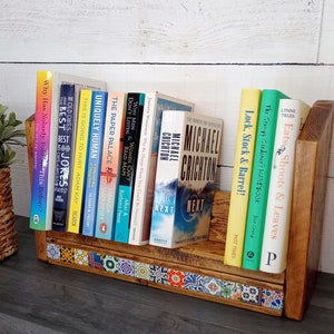 Custom tabletop book rack - you choose length and colour