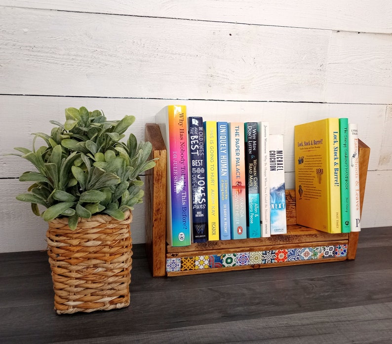 Custom Tabletop Book Rack You Choose Length and Colour Etsy