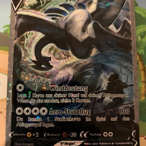 Lugia V ALTERNATIVE 186/195 Silberne Sturmwinde Pokemon Karte PROXY Deutsch