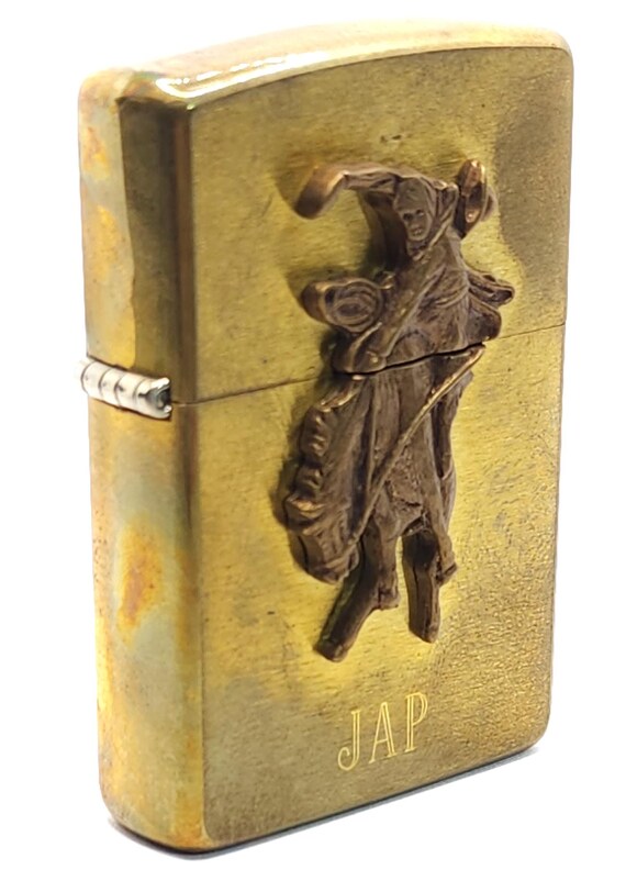 1992 Unfired Brass Zippo Marlboro Wild West Cigarette Lighter