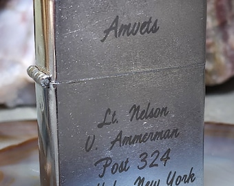 Vintage NOS Amvets Post 324 Buffalo, NY Calkor Engraved Cigarette Lighter