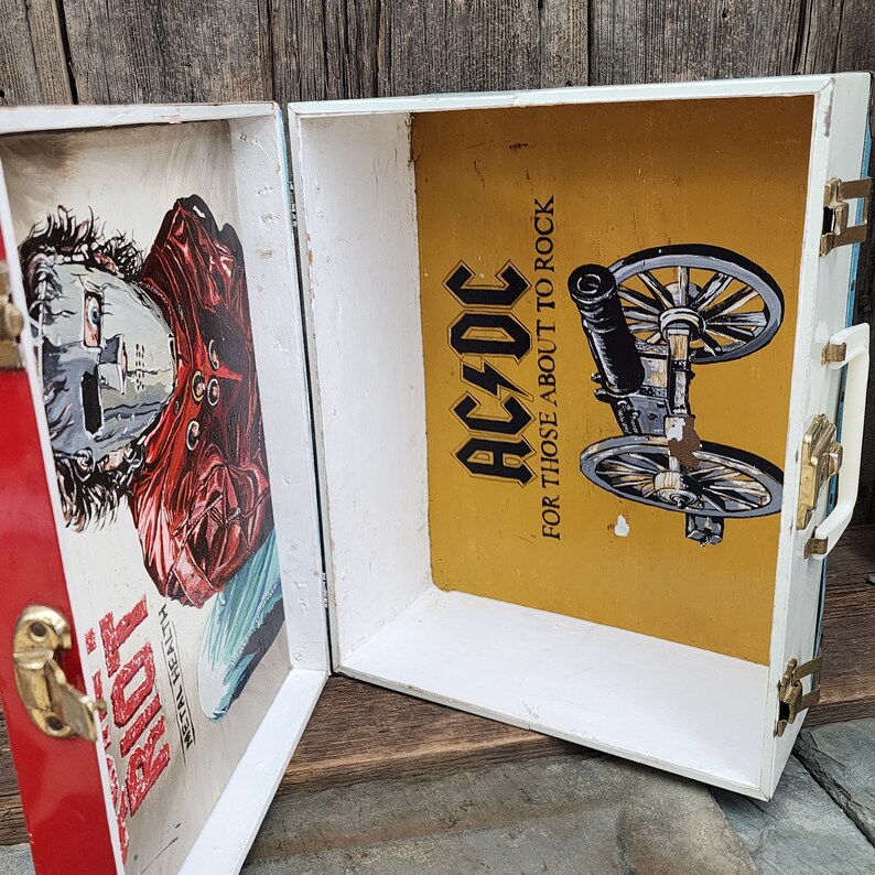 1980's Retro Roller Skate Case Box Handpainted Quiet Riot Etsy