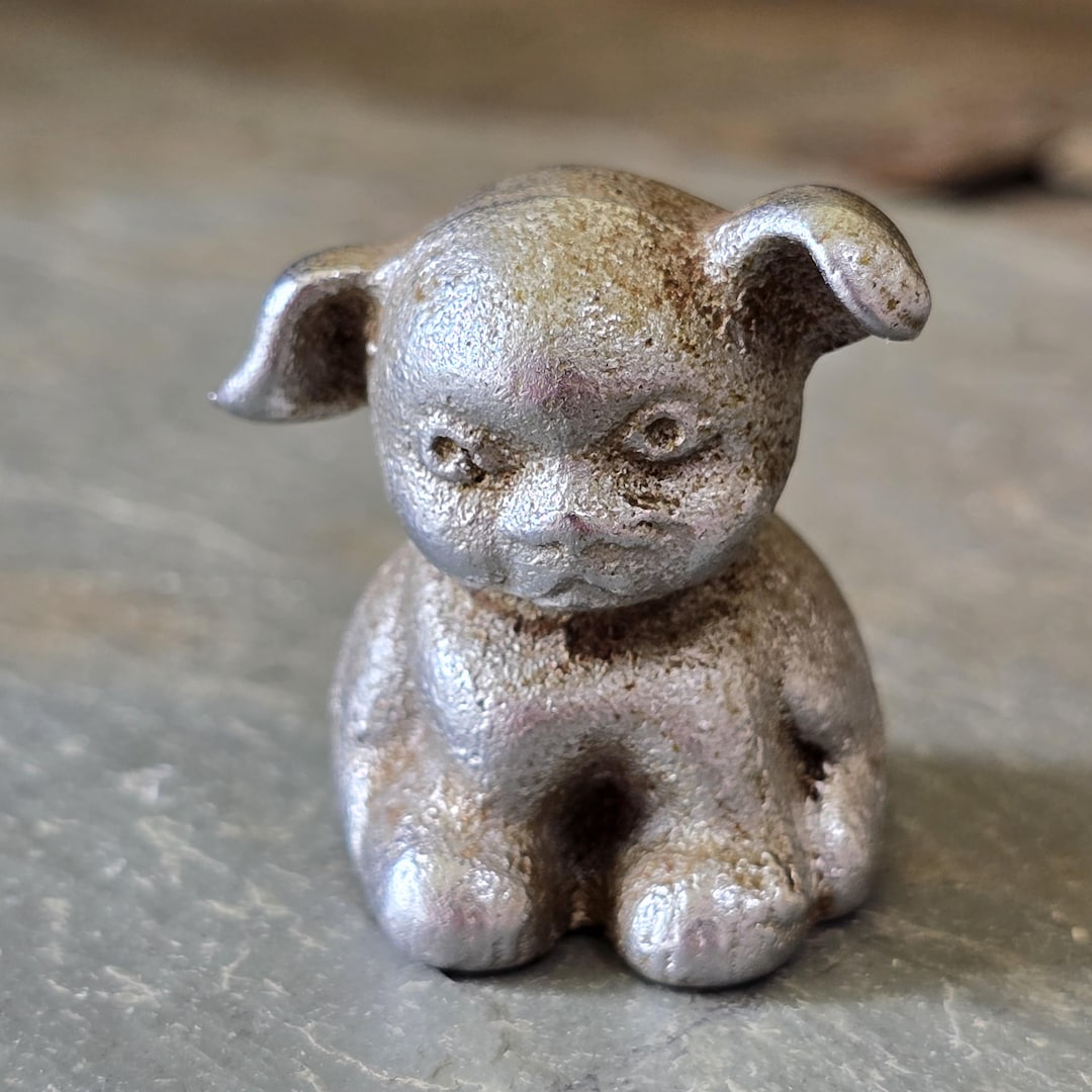 Cast Ribbon Antique Griswold Cast Iron Bucki Pup Carbons Ribbons Advertising Dog ...